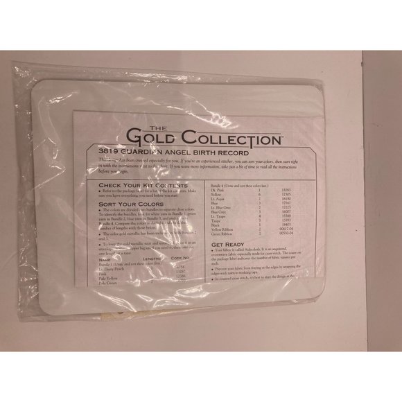 COPY - Dimensions Gold 1996 Guardian Angel Birth Record Cross Stitch Kit 3819 S… - Picture 4 of 4